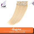 Alibaba Wholesale top Quality brazilian human hair extension,100% brazilian hair clip-on hair extension